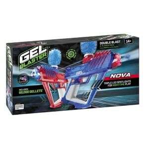 Gel Blaster Nova Double Blast 2 Player Pack 60000 Gellets Triple LED Spotlights
